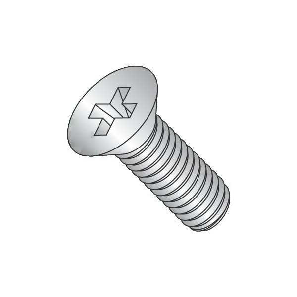 Newport Fasteners #10-32 x 7/8 in Phillips Flat Machine Screw, Plain 18-8 Stainless Steel, 1000 PK 623885 - main